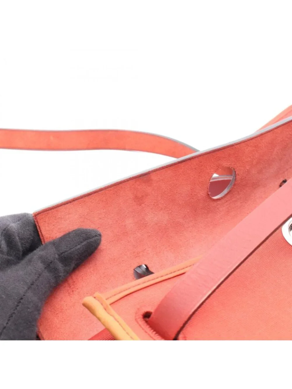 Hermes Herbag Zip PM 2-Way Rouge Ducese Ash Canvas Leather Zip PM Handbag